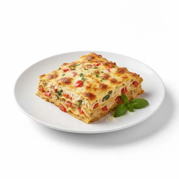 Smoky Chicken and Roasted Pepper Lasagna